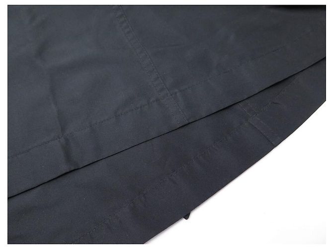 NUEVO ABRIGO CHANEL IMPERMEABLE LARGO TAMAÑO 36 SEDA NEGRA TRENCH COAT Negro - vista 13