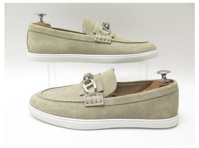 Hermès NOVE SCARPE HERMES IGNACIO MOCASSINI H241926ZAF 41 SUEDE BEIGE - vista 3