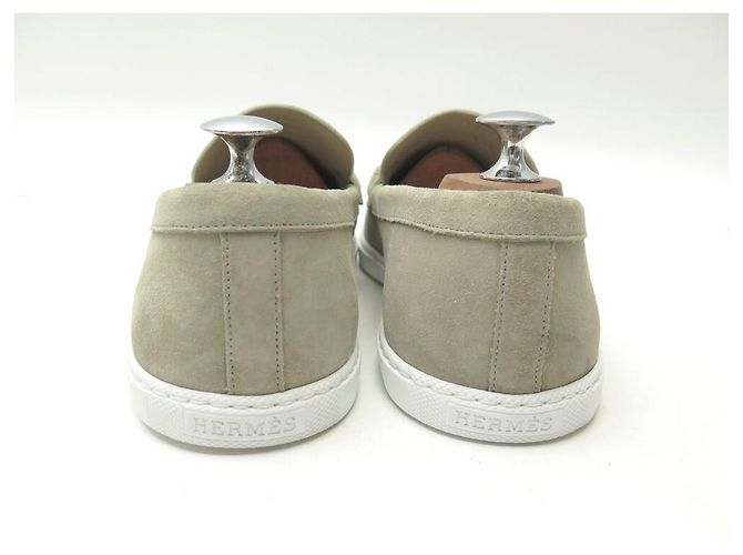 Hermès NOVE SCARPE HERMES IGNACIO MOCASSINI H241926ZAF 41 SUEDE BEIGE - vista 4