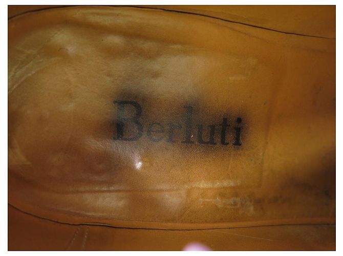 BERLUTI OLGA 6 OCCHIELLI OXFORD 9 43 IN CUOIO MIELE CAMMELLO - vista 8