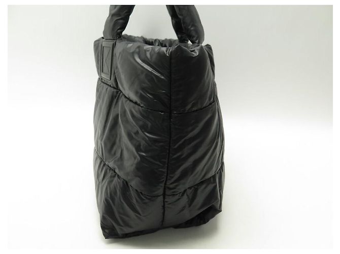 BORSA A MANO CHANEL COCO COCOON MM IN NYLON NERO - vista 4