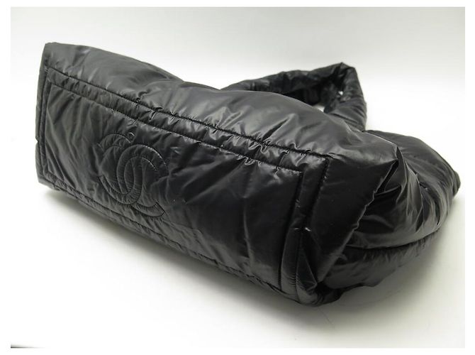 BORSA A MANO CHANEL COCO COCOON MM IN NYLON NERO - vista 5