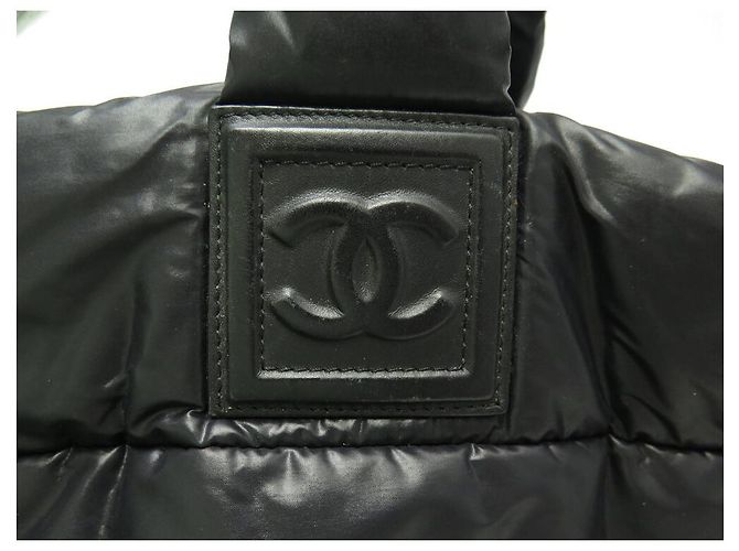 BORSA A MANO CHANEL COCO COCOON MM IN NYLON NERO - vista 7