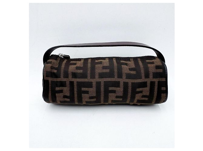 Borsa Baguette Fendi Zucca Zucchino Marrone - vista 2