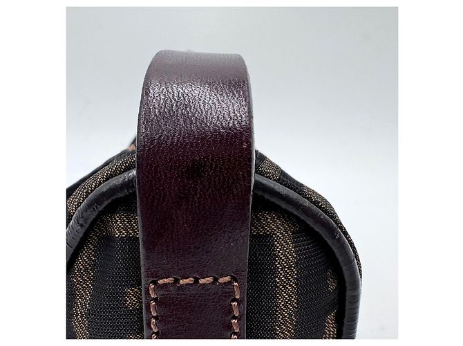 Borsa Baguette Fendi Zucca Zucchino Marrone - vista 7