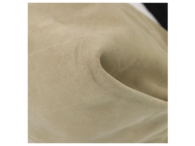 CHANEL Bolsa de Hombro Matelassé Suede nylon Beige Negro Plata CC Auth bs16824 - vista 16