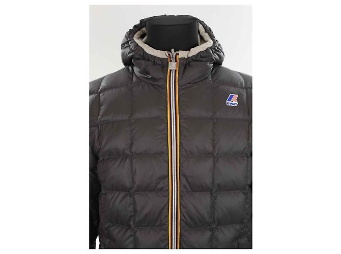 K-Way Giacca in piuma grigia reversibile Grigio - vista 2