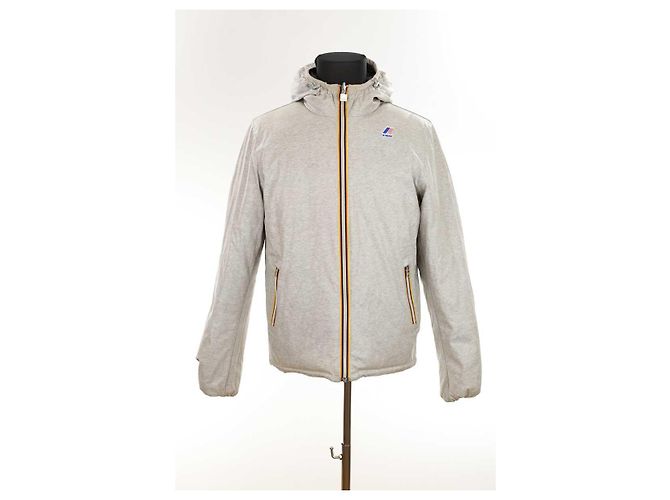 K-Way Giacca in piuma grigia reversibile Grigio - vista 6