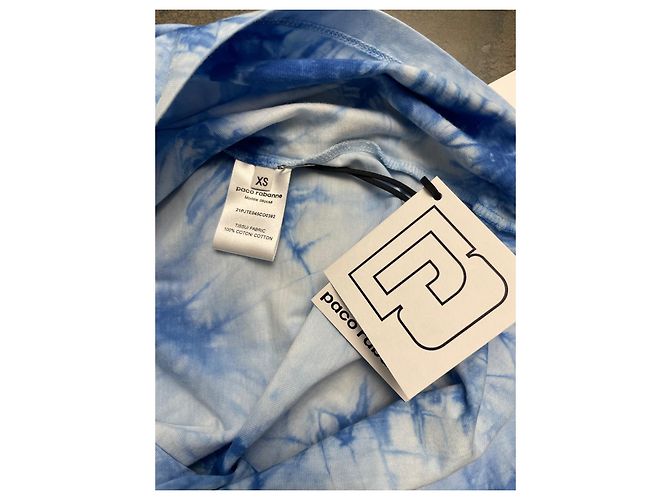 Camiseta Paco Rabanne azul de algodón - vista 2