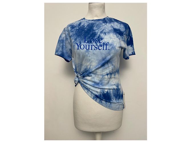 Camiseta Paco Rabanne azul de algodón - vista 4