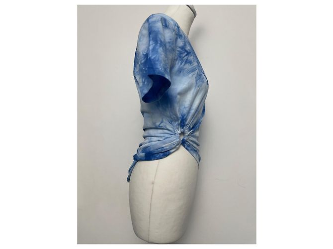 Camiseta Paco Rabanne azul de algodón - vista 7