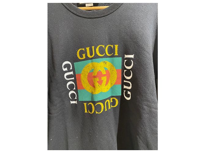 GUCCI Malhas e moletons T.Internacional M Algodão Preto - vista 2