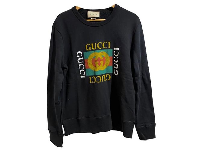 GUCCI Malhas e moletons T.Internacional M Algodão Preto - vista 7