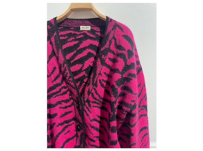 SAINT LAURENT Strickwaren T.International M Wolle Pink - Ansicht 2