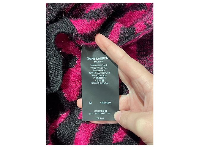 SAINT LAURENT Strickwaren T.International M Wolle Pink - Ansicht 4