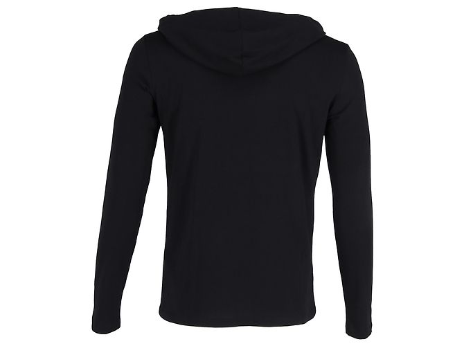 Balmain Mirror Long Sleeve Hoodie in Black Cotton - view 3