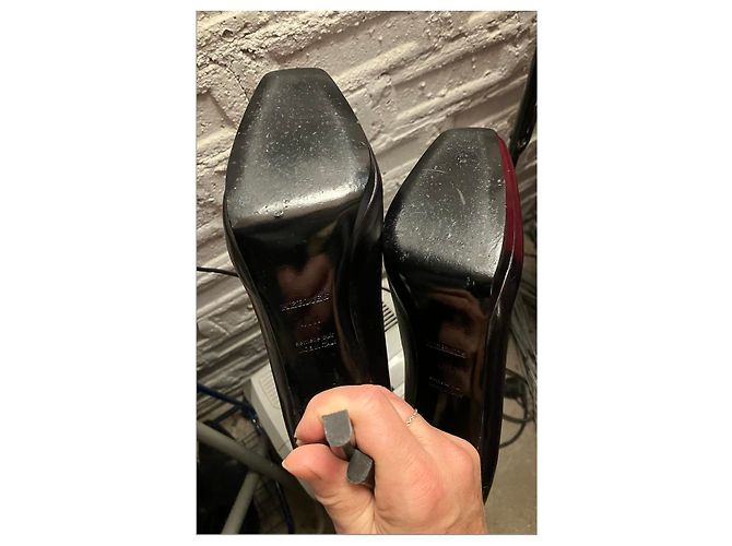 Hermès HERMES Stivaletti miele Pelle di vitello nera buone condizioni T40,5 IT Nero - vista 11