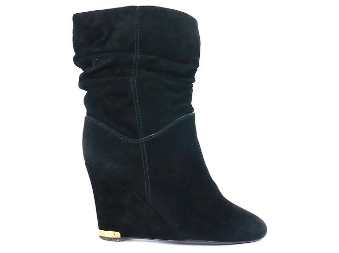 Deauville LOUIS VUITTON - Botas de tacón de ante (tamaño 36.5) Castaño - vista 2