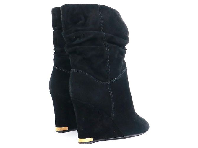 Deauville LOUIS VUITTON - Botas de tacón de ante (tamaño 36.5) Castaño - vista 3