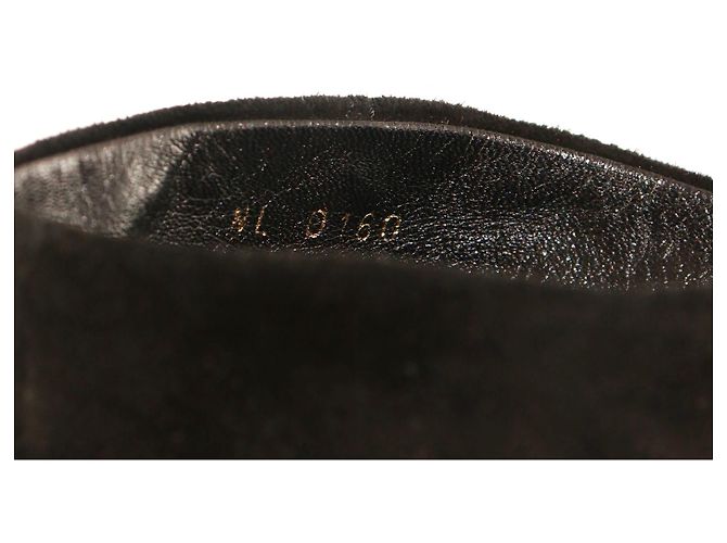 Deauville LOUIS VUITTON - Botas de tacón de ante (tamaño 36.5) Castaño - vista 5