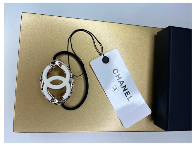 CHANEL ELASTISCHER HAARBAND, CC-LOOP Aus weiß - Ansicht 10