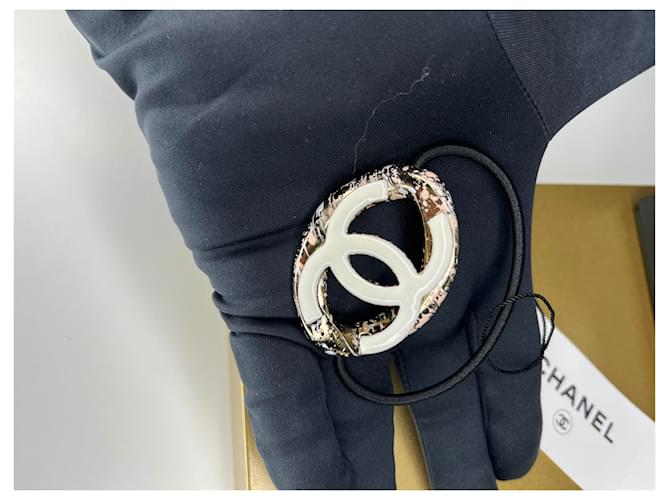CHANEL ELASTISCHER HAARBAND, CC-LOOP Aus weiß - Ansicht 11