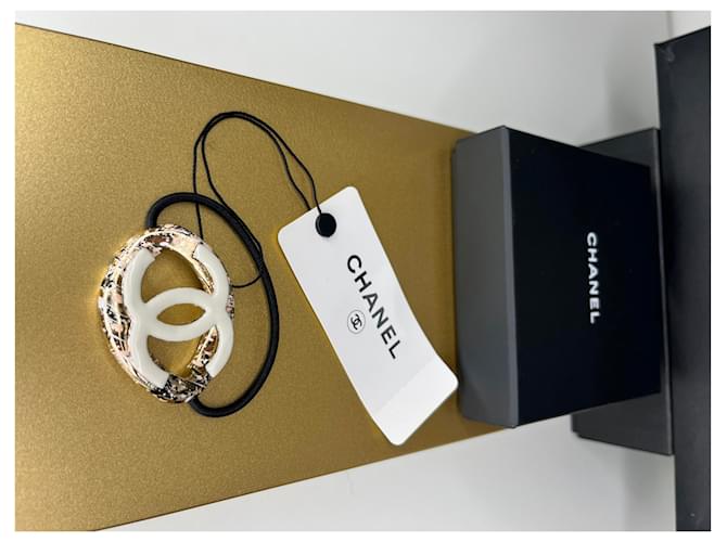 CHANEL ELASTISCHER HAARBAND, CC-LOOP Aus weiß - Ansicht 9