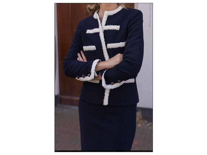Cambon Chanel 1995 runway Navy Blue Jacket Dark blue - view 11