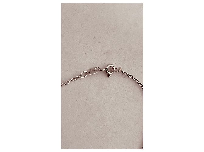 Collana con pendente Dinh Van Pi in oro bianco e diamanti Argento - vista 6