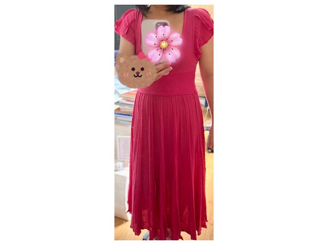 Vestido de algodón rosa Red Valentino - vista 13