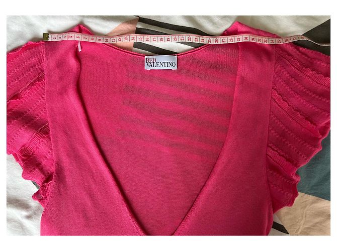 Vestido de algodón rosa Red Valentino - vista 7