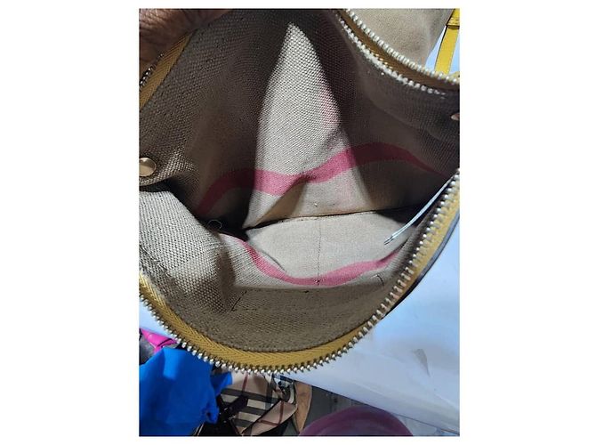 Burberry Borsa hobo media Ashby in tela Mega Check gialla/beige Giallo - vista 12