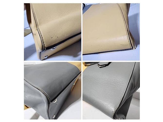 FENDI Vitello Elite Bi Color 3Jours Tote Silber Grau/Gelb - Ansicht 13