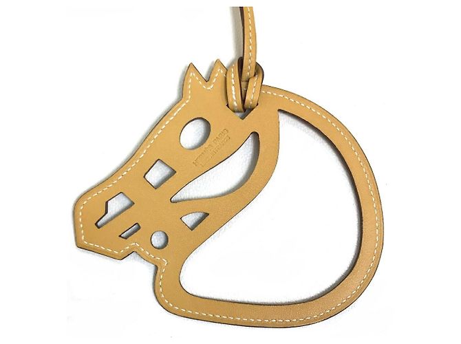 Charm in pelle di cavallo Paddock Petite H di Hermès Beige - vista 3