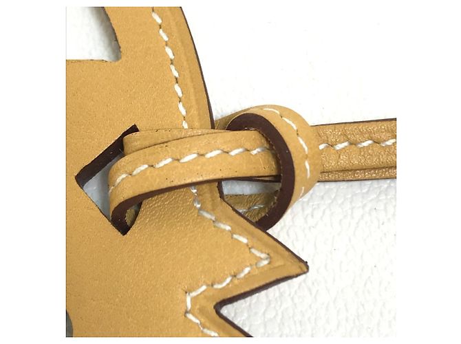 Charm in pelle di cavallo Paddock Petite H di Hermès Beige - vista 7
