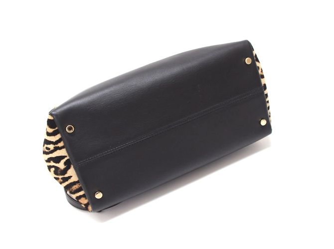Borsa a mano leopardata Jimmy Choo Marrone Nero - vista 4