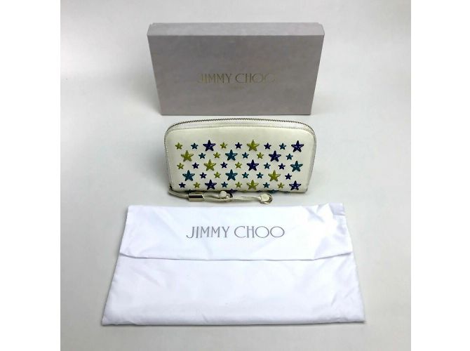 Billetera larga redonda Jimmy Choo Multicolor Blanco roto - vista 9