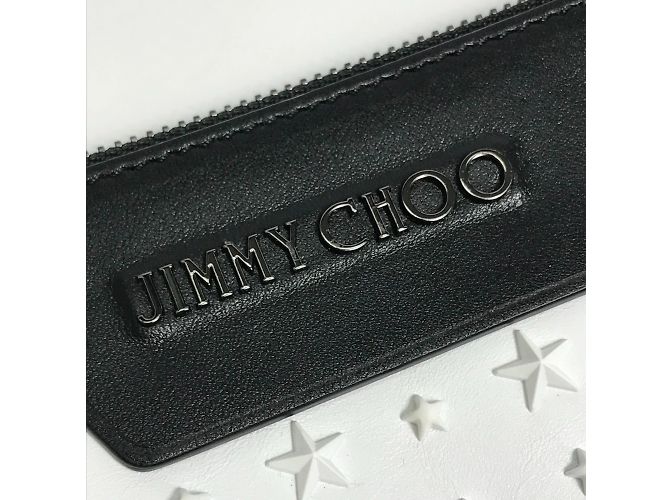Borsa Clutch DEREK con Stelle Jimmy Choo Nero Bianco - vista 4