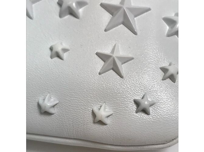 Borsa Clutch DEREK con Stelle Jimmy Choo Nero Bianco - vista 5