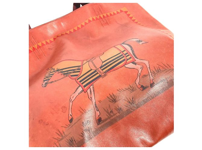 Double sens Hermès Borsa a spalla Cheval 45 Doppio Senso Reversibile Hermes Marrone - vista 7