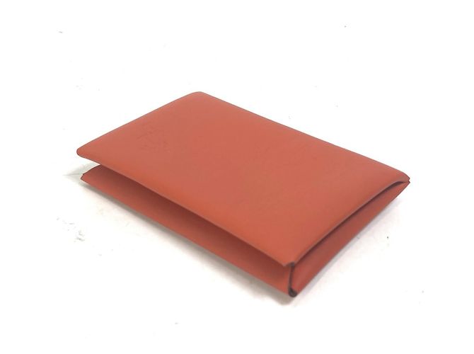 Hermès Estuche para tarjetas de visita de cuero Swift naranja Hermes - vista 3