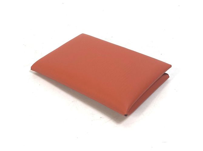 Hermès Estuche para tarjetas de visita de cuero Swift naranja Hermes - vista 5