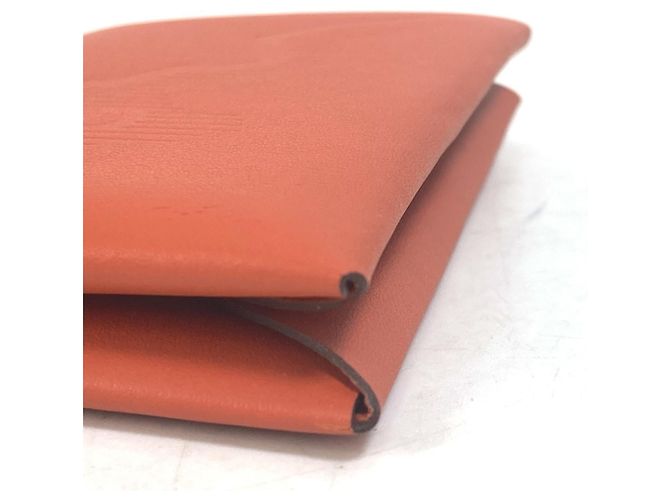 Hermès Estuche para tarjetas de visita de cuero Swift naranja Hermes - vista 6