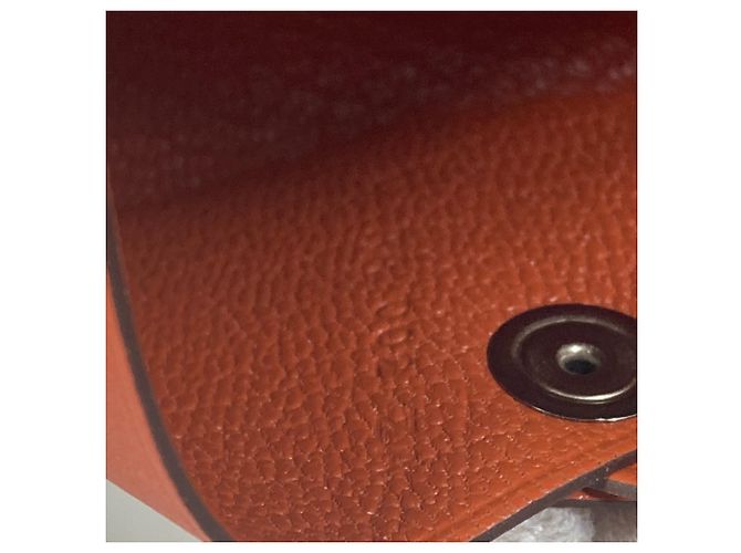 Hermès Estuche para tarjetas de visita de cuero Swift naranja Hermes - vista 9