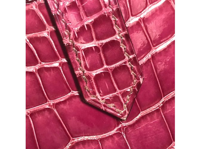 Hermès Bearn Soufflet Diamond Bi-Fold Langbörse Fuschia - Ansicht 7