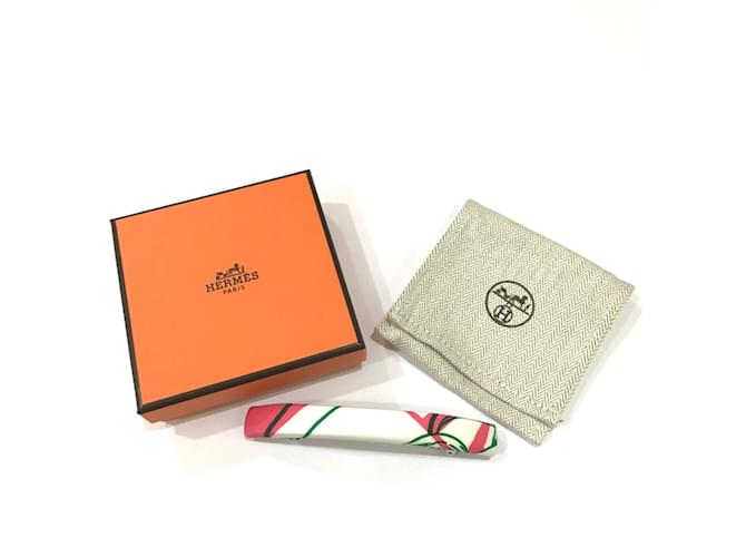 Silk In Hermès Fermaglio per capelli in seta Hermes Bianco - vista 7