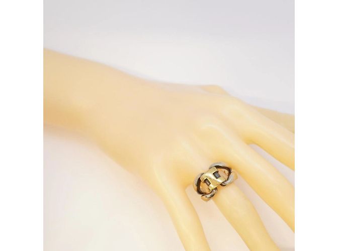 Ring Hermès Anello da uomo Hermes in argento e oro giallo - vista 5