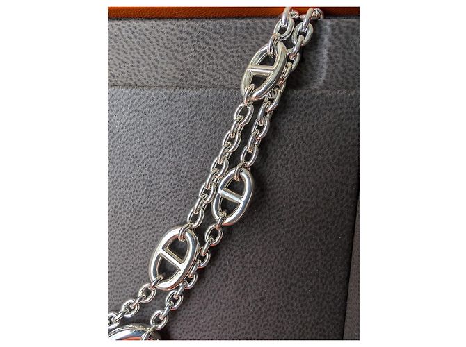 Hermès Collana Farandole di 120 cm in argento sterling 925 con scatola Silver hardware - vista 14