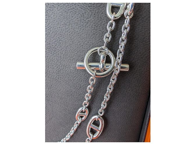 Hermès Collana Farandole di 120 cm in argento sterling 925 con scatola Silver hardware - vista 15