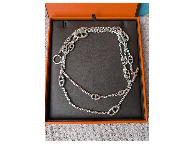Hermès Collana Farandole di 120 cm in argento sterling 925 con scatola Silver hardware - vista 20